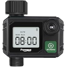 FREESEA Water Hose Timer Outdoor - Programmable Irrigation Controller with Manual Watering Rain Delay IP55 Waterproof for Faucet Lawn Yard