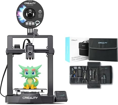 Creality Ender 3 V3 KE 3D Printer, 500mm/s Max Speed 3D Printers Bundle with 74Pcs 3D Printing Tool Wrap Kit