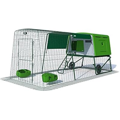 Eglu Cube Large Chicken Coop with 9ft Run and Wheels Package - Leaf Green