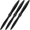 XOAR PJG 7x5 RC Airplane Propeller 7 Inch 2 Blade Nylon Prop for Fixed-Wing RC Planes (Pack of 3)
