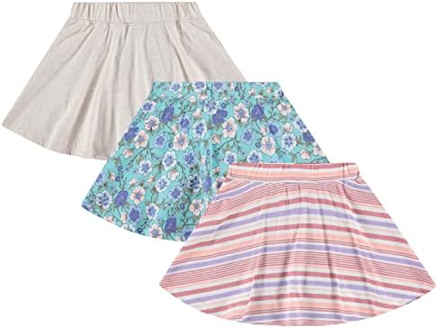 BTween 3 Pack Skorts for Girls Kids Scooter Skirts Skirt Layered Shorts