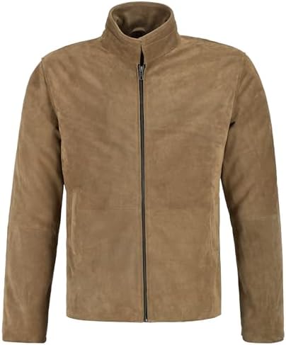 Mens Real Leather Jacket 100% Suede New Classic Fashion Casual Biker Style 5917