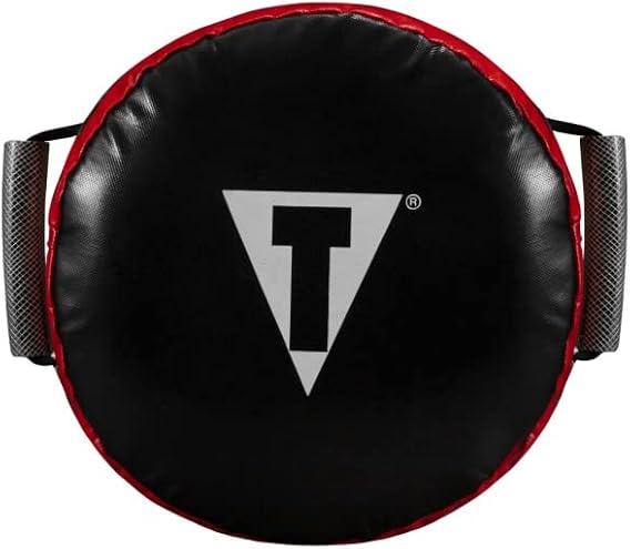 TITLE Boxing Classic Round Punch Shield 2.0, Red/Black - Punch Shield, Target, Coaching Tool, Muay Thai Pad