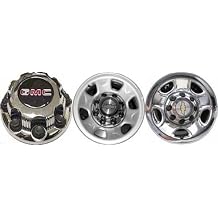 16 Inch OEM GMC HD 8 Lug Chrome Plated Center Cap Hubcap Wheel Cover, 2000-2010 # 9597159 15052381 5075 5198 Sierra Yukon 2500 3500 Pickup Truck SUV SRW 8.5 by GMC