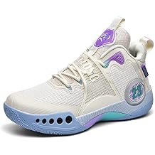 Youth Big Kid High Top Basketball Shoes Non-Slip Wear Resistant Breathable Athletic Sneakers Boys Girls Outdoor Sports Daily Casual Walking Shoes