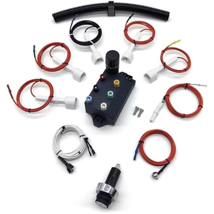 67532 & 67533 Universal Igniter Kit for Weber GS4 Genesis II 330335 & 430435 Part, 6-Outlet Ignition System for Weber Genesis II GS4 Grill Part, as ES-330 335 430 435 Grill Starter Replacement Part