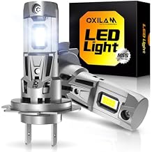 OXILAM H7 LED Bulb, 40000LM 900% Super Bright, 1:1 Size No Adapter Required, Non-polarity Plug and Play, 6500K Cool White Fog Light, Pack of 2