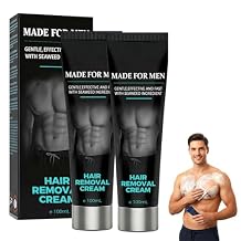 Mens Hair Removal Cream, Body Grooming Cream for Men, Gentle Formula for Arms, Legs, Chest & Underarms, Easy Rinse-Off Body Hair Removal Cream, 100ml (2)