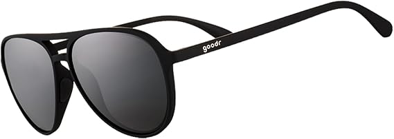 goodr Mach G Polarized Sunglasses Women & Men | Large Sized, Aviator Frames, UV400, Non-Reflective/Mirrored Lenses, No Slip, Multi Colors