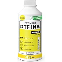 DTF Ink Yellow 16.9 fl oz (500ml) | High Opacity Clog-Free Formula | Compatible with ET8550 L1800 XP600 I3200 4720 XP15000 & All Printheads | Reliable Color Accuracy & Smooth Flow