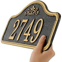 Personalized Address Plaque Cast Metal - Custom House Number Sign,House Address Numbers for House Outside,Store,Yard,Garage,Office,Apartment, Any Font