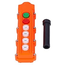 Crane Pendant Button Switch, Waterproof Hoist Remote Control Station with Up-Down Push Button SwitchCOB-62A 220V/500V Industrial Crane Control