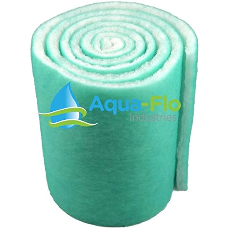 Aqua-Flo 12 Pond & Aquarium Filter Media, 72 6 Feet Long x 1 Thick GreenWhite