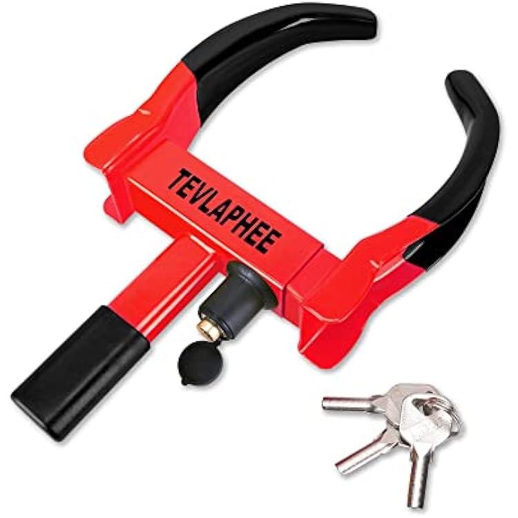 Tevlaphee Universal Wheel Lock Heavy Duty Security Trailer Wheel Lock Tires Anti Theft for Car