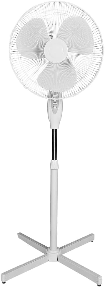 Optimus F-1650WH 16 inches oscillating Pedestal Stand Fan, 21.3 x 21.3 x 49.2, White