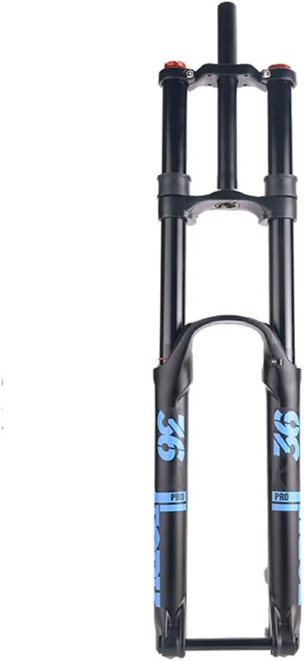 Downhill Mountain Bike Suspension Fork 26 27.5 29 Inch DH Bike Air Fork Travel 160mm Rebound Adjust Double Shoulder Front Fork Thru Axle 15x110mm(Black,26inch)