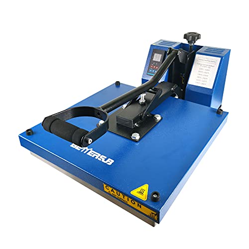 BetterSub 15x 15 Print T-Shirt Machine DIY Digital Industrial Quality Heat Press Machine Clamshell Transfer Sublimation Print Press Machine Black