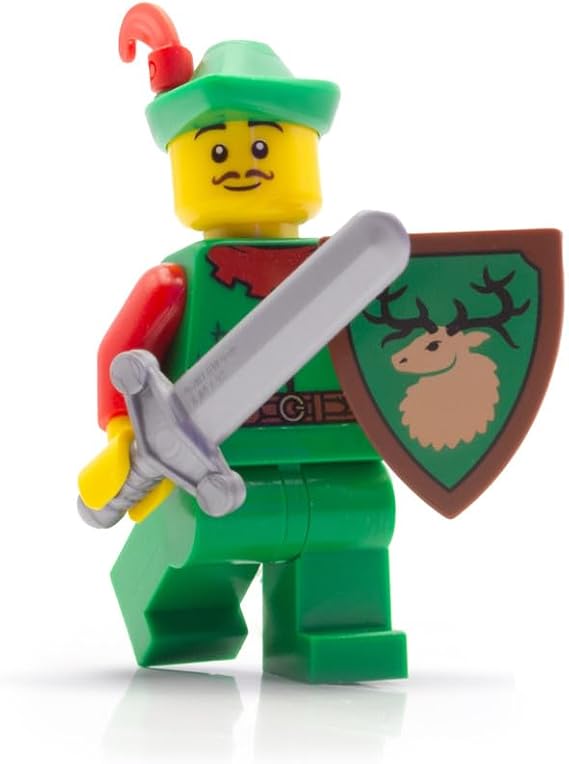 Lego Knight Figures Set: Forestman #1 with Sword and Shield - Expand Your Knight's Castle with Knights Mini Figures and Weapons