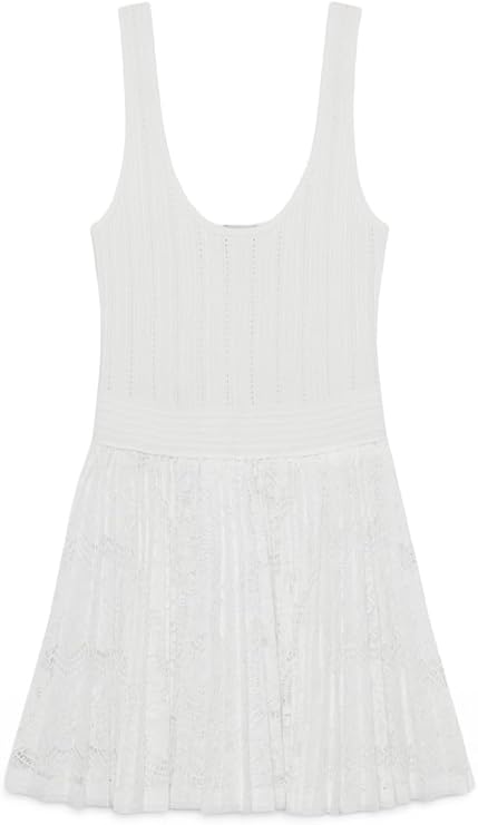 Ellis Knit Lace Mini Dress