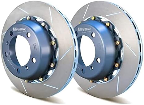 Girodisc Front Slotted 2-Piece Floating Rotor Set Compatible with 2008-15 Mitsubishi EVO x 10