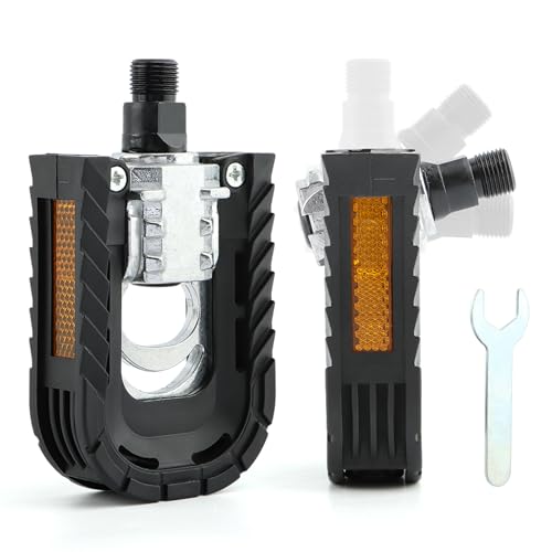 Folding Bike Pedals Aluminum Alloy Bicycle Foldable Pedals with Reflective Strips,916 inch No n-Slip Mountain Bike Pedal Fits Most Adult Bikes Pedal for Most Adult Bikes & MTBblack,Size:709830mm