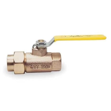 Apollo 70-300 Series Bronze Ball Valve, Two Piece, Inline, Lever, 3/8" NPT Female x Union NPT Female