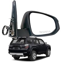 Black Right Passenger Side Mirror Replacement For Toyota 4Runner 2014-2024 Manual Folding|Heated|With Power Glass -Right Side Mirror#TO1320313(5Pins)