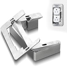 Wall Plate Spacers 15 Pcs, Flush Fit Device Level Plate for Wall Outlets Repair and Loose Fix, Wall Plate Leveler Spacer Shims to Support Switches, Receptacles from Being Pushed Back, Metal