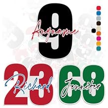 Custom Name Sticker Personalized Colorful Font Name Number for Sport, Racing, Baseball Die-Cut Decals Waterproof Vinyl Stickers for Water Bottle Tumbler Phone Case Cars Laptops Gift Accessories Decal