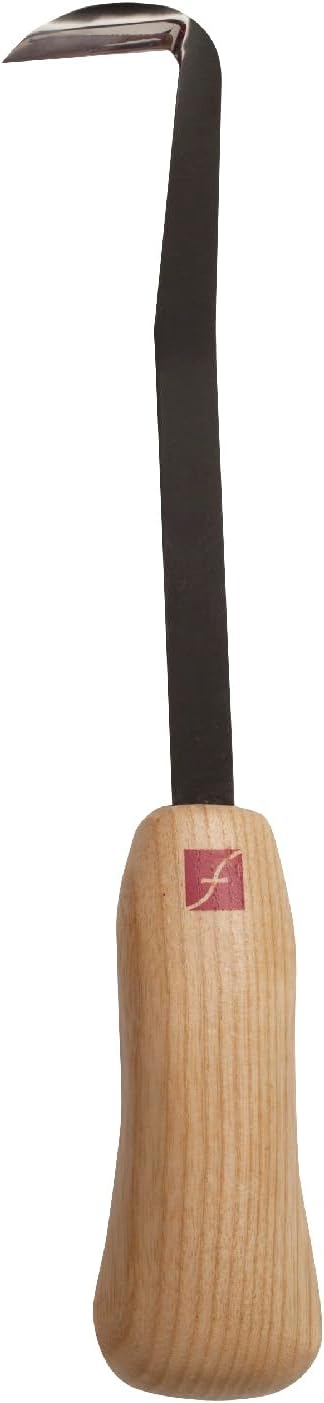 FLEXCUT Wood Carving Knives | Mini-Draw Knife | 1095 High Carbon Steel Blade | Ergonomic Ash Handle | 1 inch | KN17 | Made in the U.S.A