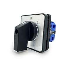 Changeover Switch Universal Rotary Cam Selector Latching Switches 2 Positions 4 Terminals LW26-20 C02/1 660V 20A Black Blue