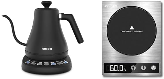 COSORI Electric Gooseneck Kettle with 5 Temperature Control Presets & Coffee Mug Warmer for Desk, Digital Cup Heater, Coffee & Christmas Gifts
