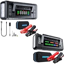 AVAPOW Jump Starter with Air Compressor, 8000A 150PSI Car Battery Booster Portable & AVAPOW 10000A Battery Jump Starter Portable with 4" HD Display PD 65W Dual-Way Fast Charging