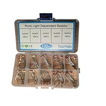 100PCS 5mm Photoresistor Photo Light Sensitive Resistor Assortment Kit (GL5516 /GL5528 /GL5537 /GM5539 /GL5549)(LDR Photo Resistors Light-dependen)