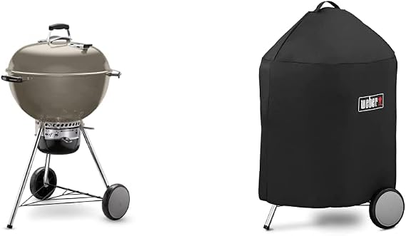 Weber Master-Touch 22" Charcoal Grill, Smoke, with Cover
