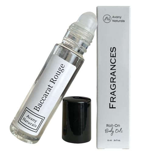 Women Fragrance Oil for Skin - Roll on Body Oil, Small Travel Size Toiletries, Pheromone Enhanced Scents, Replicant Perfume, Scented Body Oil for Woman, Perfum Pen 13 oz BaccaratRouge540 Inspired