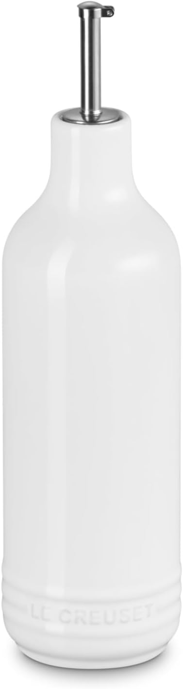Le Creuset Stoneware Signature Oil Cruet, 20 oz., White