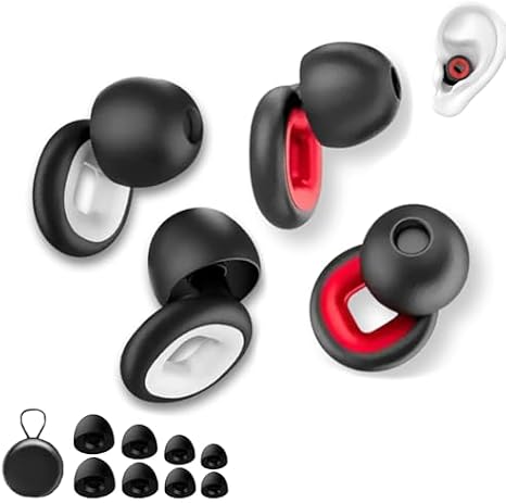 Earplugs, Moto Earplugs, Sleep Earplugss, Ear Plugs for Sleeping Noise Cancelling, Super Soft Reusable Silicone Ear Plugs, for Motorcycles, Concerts, Sports (2 Mix)