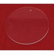 Clear Acrylic Circles 3" - 6" with Keychain/Ornament Hole 20 Pack (3.5")