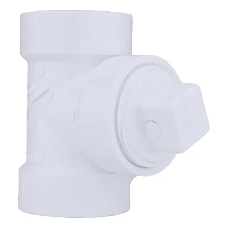 Cleanout Tee,w/Plug,1 1/2 in,Hub x FNPT