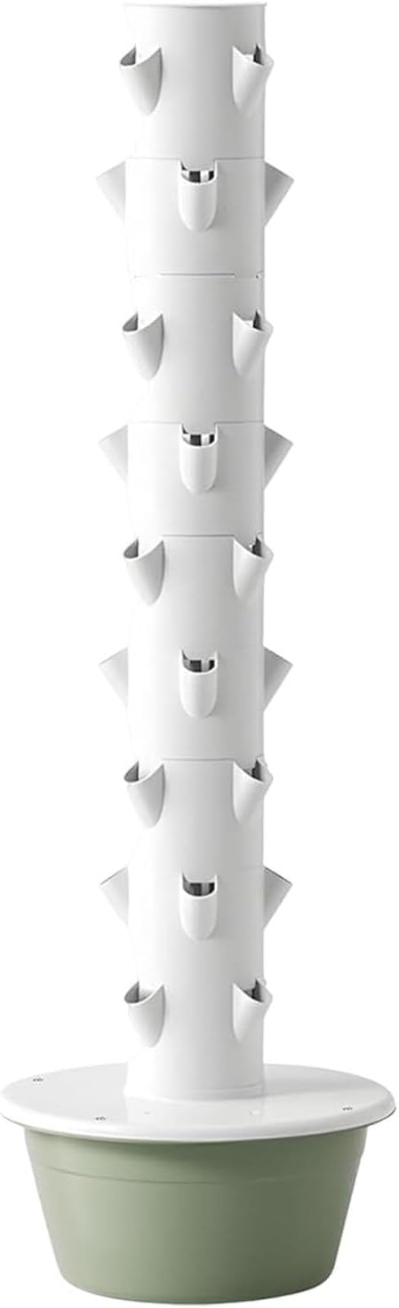 Vertical Garden Tower Aeroponic Tower Hydroponic 36-Site Indoor Smart Garden System with Self-Watering Pump for Vegetables Fruits Herbs(9th floor)