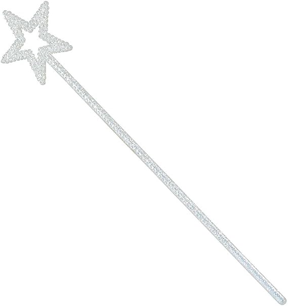 Fairy White Glitter Star Wand