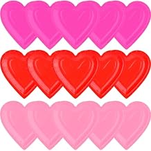 Gatherfun 48Pcs Heart Shaped Paper Plates Set - Romantic Red Heart Tableware for Valentine's, Anniversary Party Supplies & Valentine's Day Party Decorations