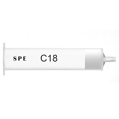 C18 Solid Phase Extraction Cartridges SPE Columns for Retention of The Target Compound for selective adsorption of analytes or interferences from complex matrices,5pcs (1000mg/6ml)