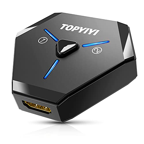 HDMI Switch 4K@60Hz HDMI Splitter- HDMI 2.0 Bi-Directional Passive HDMI Switcher 2 Input 1 Output, HDMI Splitter 2 x 1, Support 4K UHD 3D 1080P for Xbox PS543 Blu-Ray Player Roku HDTV