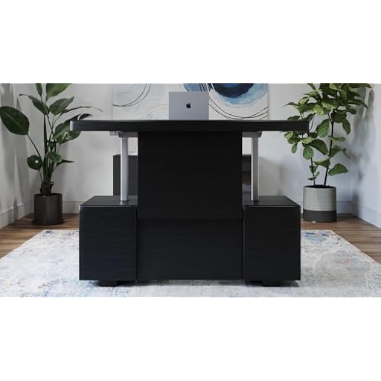 ZURI Modern Monroe Desk - Adjustable Height - Black