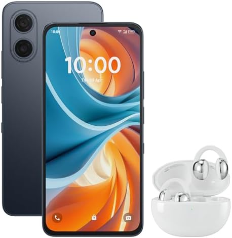 TCL NXTPAPER 70 Pro Phone Bundle with CrystalClip Open Ear Clip-On Earbuds | Android 16 Unlocked Smartphone, 128GB, 6.9" FHD+ 120Hz Display, 50MP Camera, 36H Earbuds