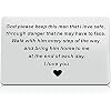 Engraved Wallet Insert Card for Boyfriend Husband Valentines Day Gifts for Men Wedding Anniversary Christmas Birthday Gifts I Love You Gifts for Him Fiance