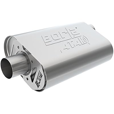 BORLA 400820 CrateMuffler for Chevrolet Small Block High Output 350383 406 CID V8 2.5 OffsetCenter 14 x 4.35 x 9.10 Body ATAK.
