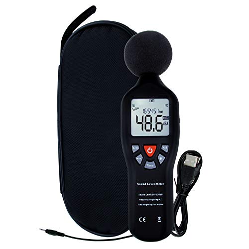 Instrument Compact Professional Sound Level Meter with Backlight Display High Accuracy Measuring 30dB-130dB Sound Level Meter with ACDC